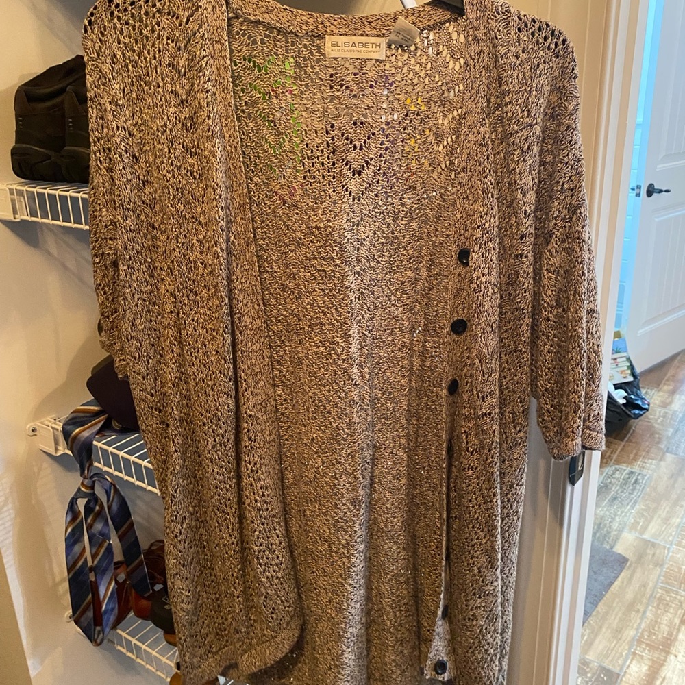 Elisabath- Short sleeve Button Front Sweater Cardigan!-